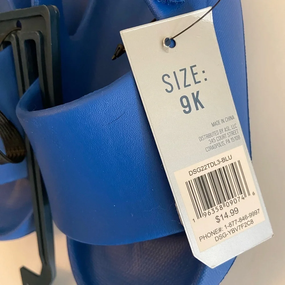 Blue Slide Sandals Water Sandals Kids Size 9K DSG New